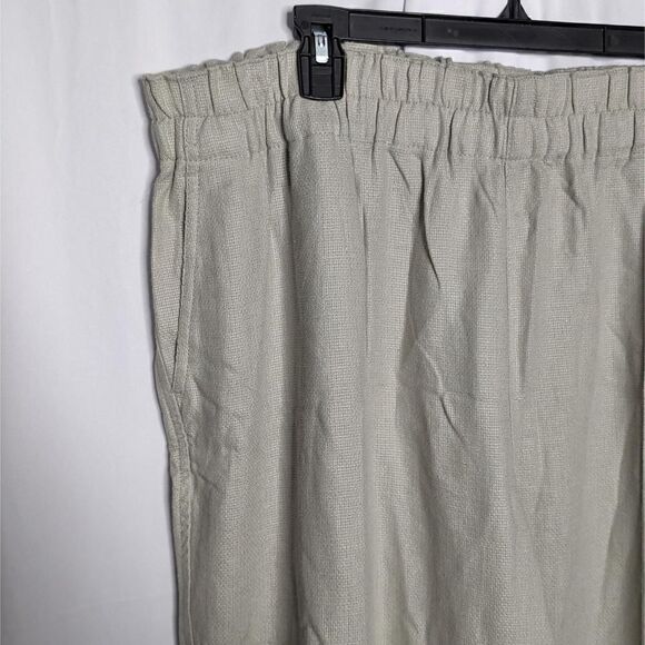 Madewell Plus Breezewoven Pull-On High-Rise Straight Pants White Size 2X - Picture 3 of 6